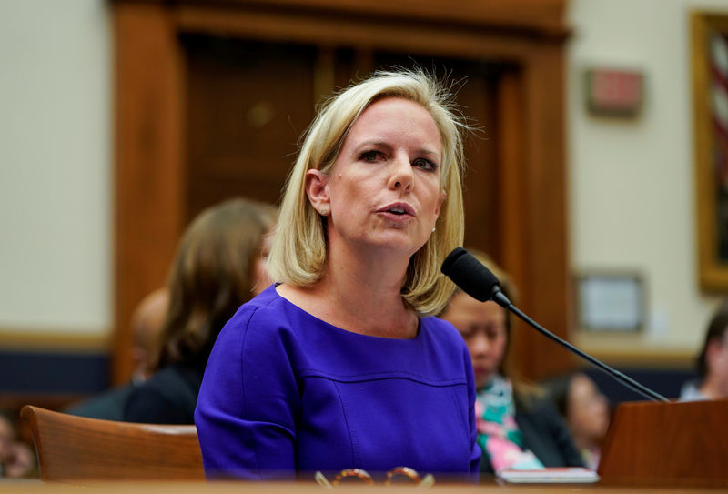 © Reuters. FILE PHOTO: U.S. Secretary of Homeland Security Nielsen testifies to House Judiciary Committee oversight hearing on Capitol Hill in Washington