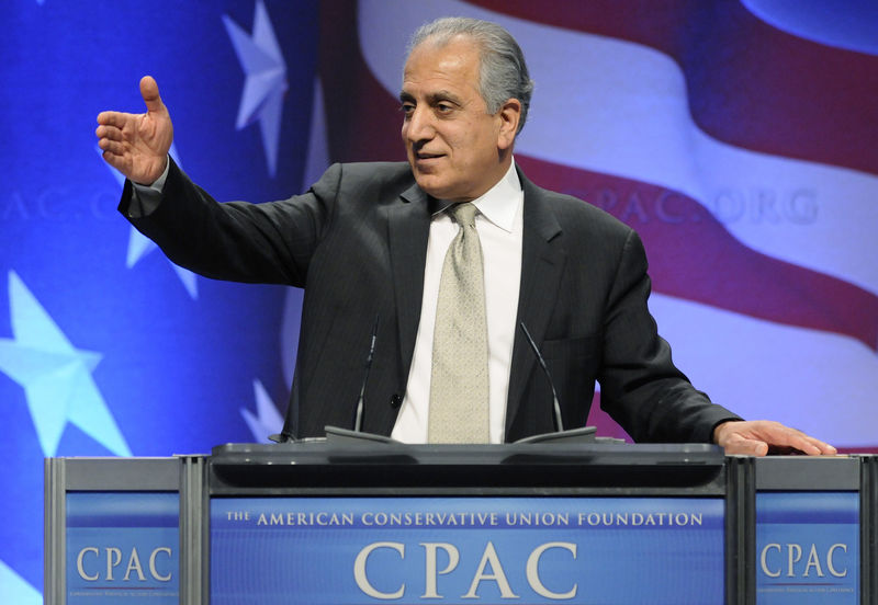 © Reuters. Khalilzad leads a panel discussion on Afghanistan at the Conservative Political Action conference (CPAC) in Washington