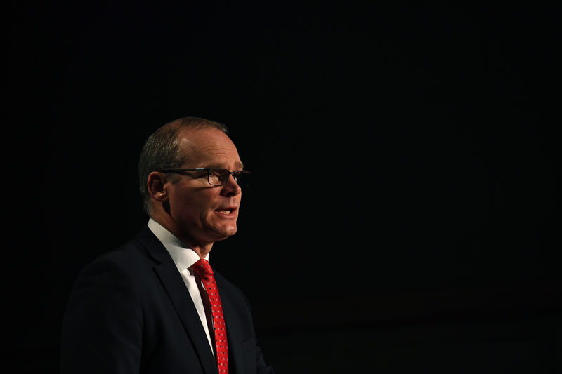 © Reuters. Ireland's Minister for Foreign Affairs Simon Coveney speaks at a 'Global Ireland' news conference in Dublin