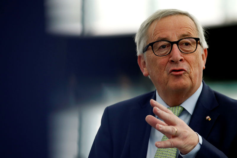 © Reuters. Il presidente della Commissione Ue Jean Claude Juncker