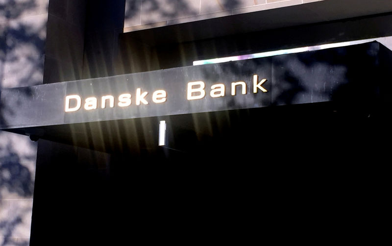 © Reuters. FILE PHOTO: Danske Bank sign is seen on a building in Copenhagen