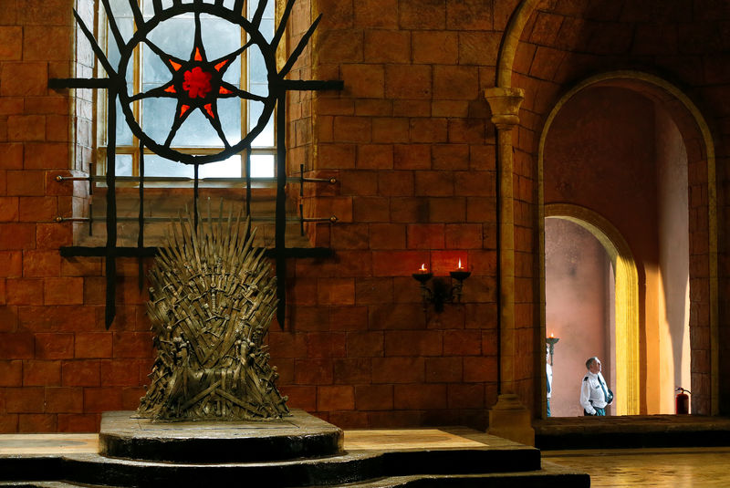 © Reuters. Trono de Ferro, da série Game of Thrones, em set de filmagem