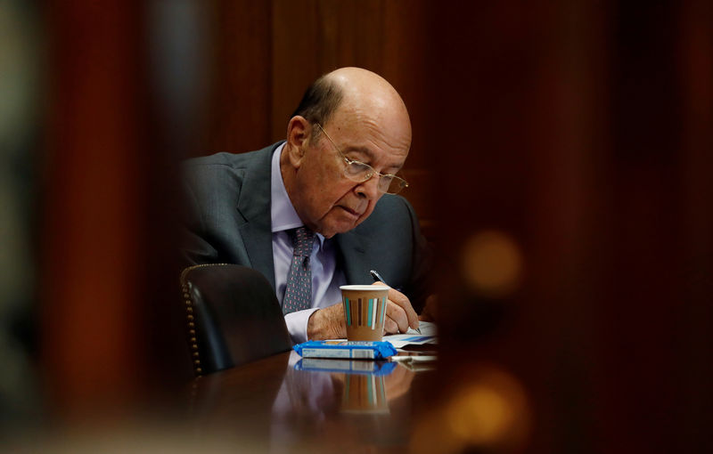 © Reuters. FILE PHOTO: Wilbur Ross testifies on Capitol Hill in Washington