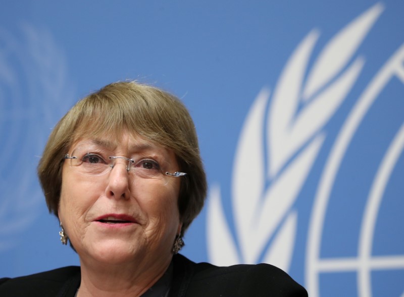 © Reuters. Bachelet pide una investigación independiente sobre la crisis en Venezuela