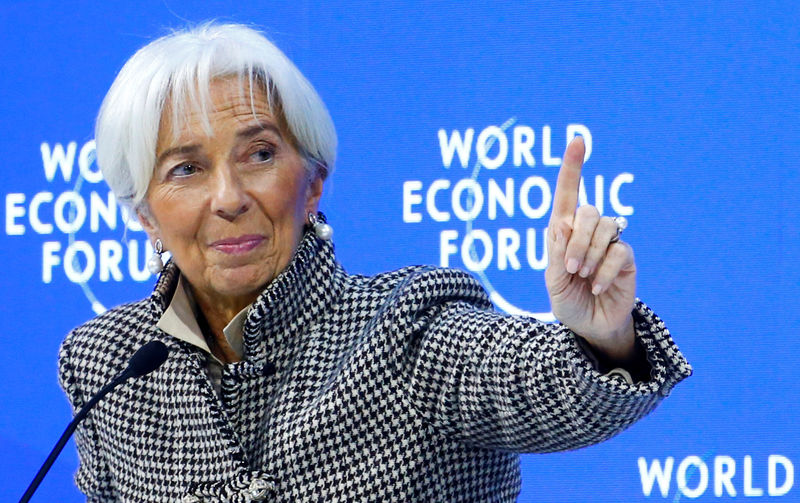 © Reuters. Diretora-gerente do FMI, Christine Lagarde, em Davos
