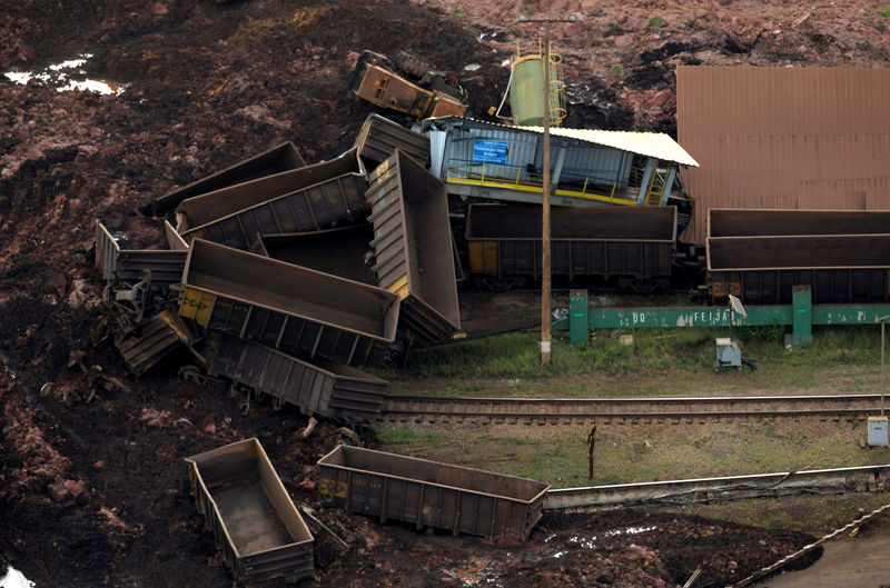 © Reuters. Visão geral de barragem da Vale que rompeu em Brumadinho, Minas Gerais