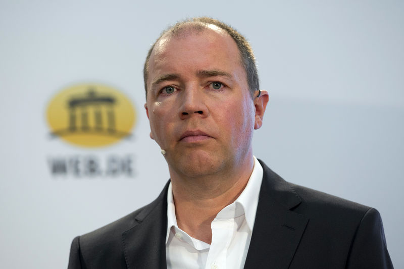 © Reuters. United Internet CEO Dommermuth attends a news conference to present a joint initiative for encrypted email with Deutsche Telekom in Berlin