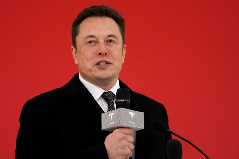 © Reuters. Tesla CEO Elon Musk attends the Tesla Shanghai Gigafactory groundbreaking ceremony in Shanghai