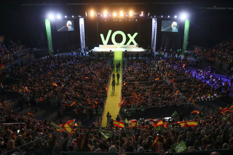 © Reuters. VOX duplica la intención de voto en el sondeo del CIS, que lidera el PSOE