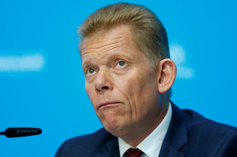 © Reuters. Guido Kerkhoff, Chief Executive of Thyssenkrupp AG, addresses the annual news conference of Thyssenkrupp in Essen