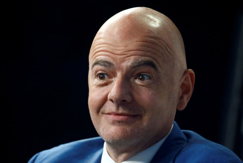 © Reuters. La FIFA dice que el presidente Infantino será el único candidato en las elecciones de junio