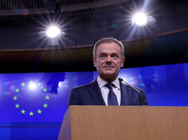 © Reuters. Presidente do Conselho Europeu, Donald Tusk, em Bruxelas