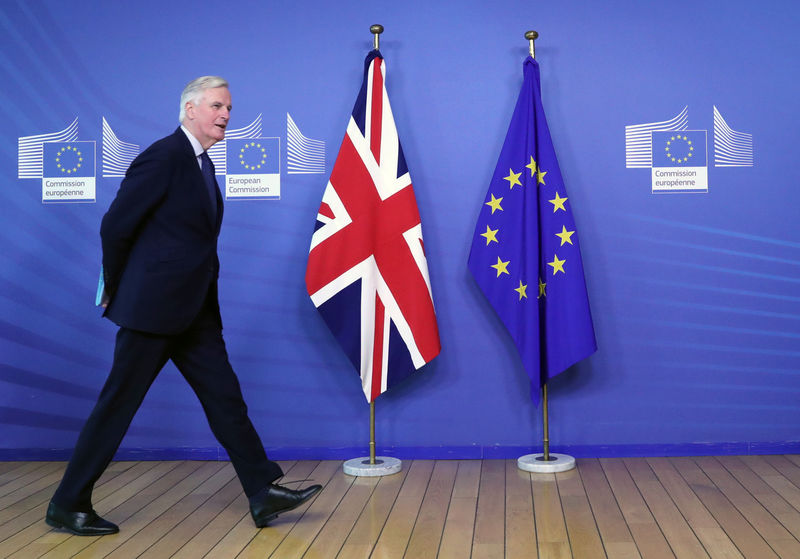 © Reuters. BREXIT: BARNIER PRÊT À REVOIR LA DÉCLARATION POLITIQUE