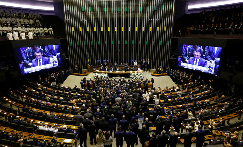 © Reuters. Plenário da Câmara dos Deputados durante posse de Jair Bolsonaro