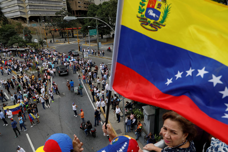© Reuters. Foto de archivo de una manifestación en Caracas contra el Gobierno del presidente de Venezuela, Nicolás Maduro