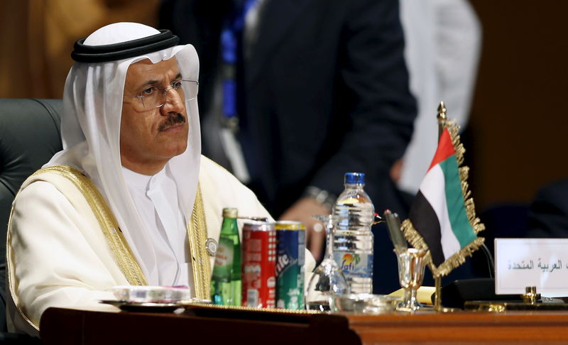 © Reuters. FILE PHOTO: Sultan Bin Saeed Al Mansouri attends the opening meeting of the Arab Summit in Sharm el-Sheikh