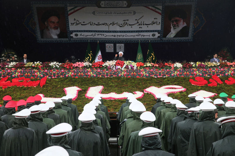 © Reuters. Cerimônia de comemoração do 40º aniversário da Revolução Islâmica do Irã em Teerã
