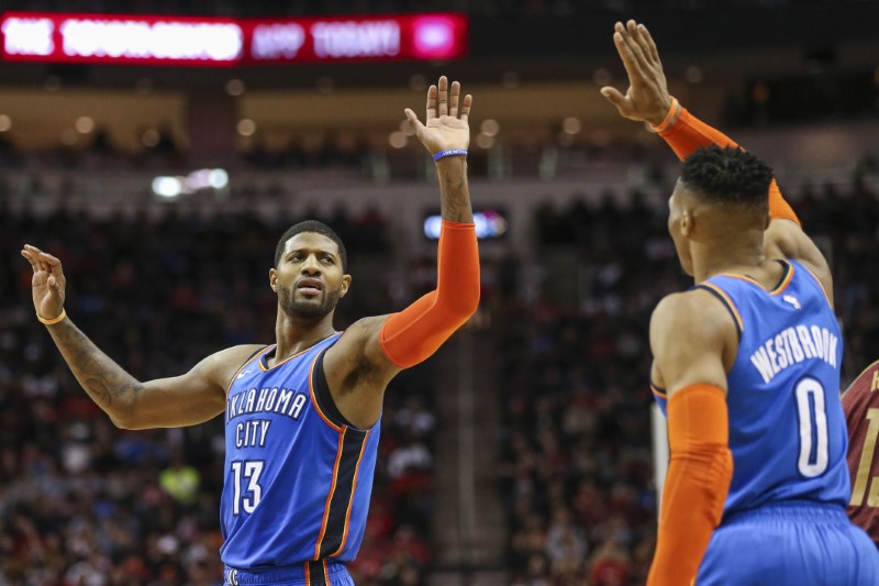 © Reuters. NBA: Oklahoma City Thunder at Houston Rockets