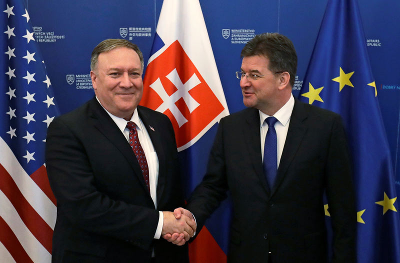 © Reuters. U.S. Secretary of State Mike Pompeo visits Slovakia