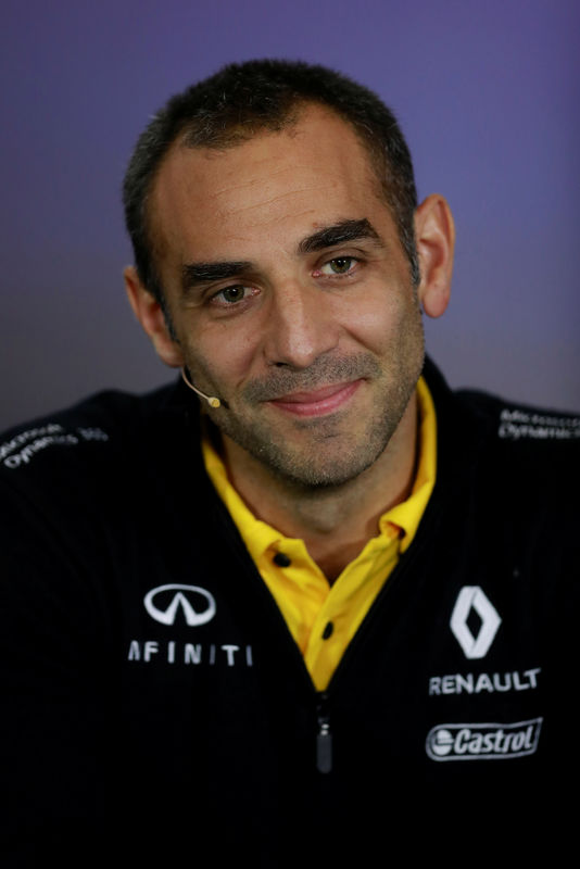 © Reuters. F1 - Formula One - British Grand Prix 2017 - Silverstone, Britain - Cyril Abiteboul, Renault Sport Racing Managing Director during the press conference