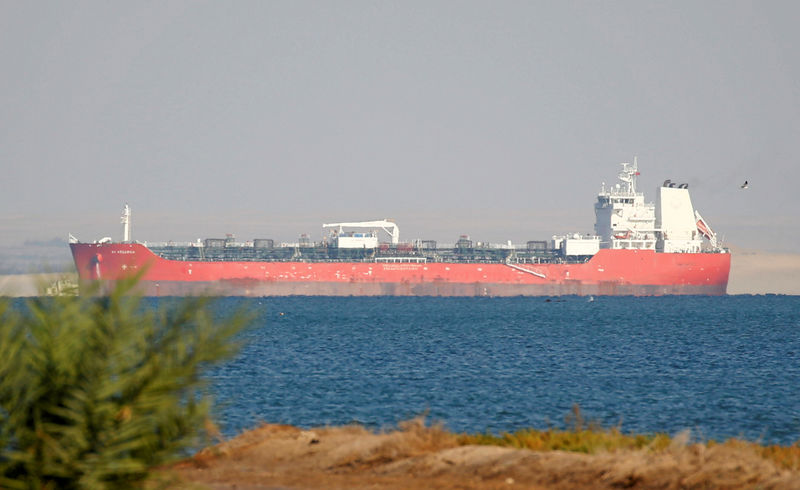 © Reuters. FILE PHOTO: A container ship crosses the Gulf of Suez towards the Red Sea before entering the Suez Canal near Ismailia port city