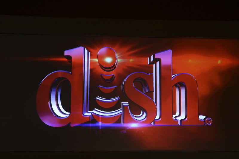 © Reuters. FILE PHOTO: The DISH logo is shown during the annual Consumer Electronics Show (CES)