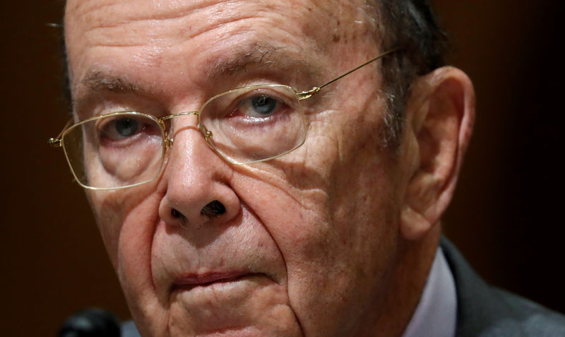 © Reuters. FILE PHOTO: Wilbur Ross testifies on Capitol Hill in Washington