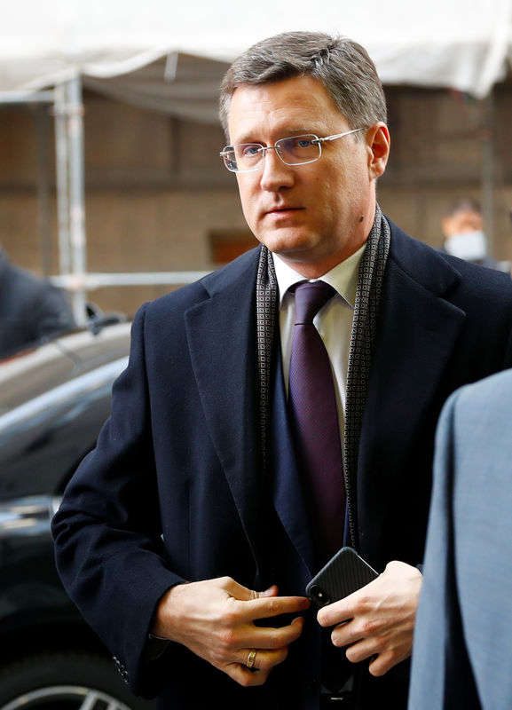 © Reuters. Russian Energy Minister Novak arrives at the OPEC headquarters in Vienna