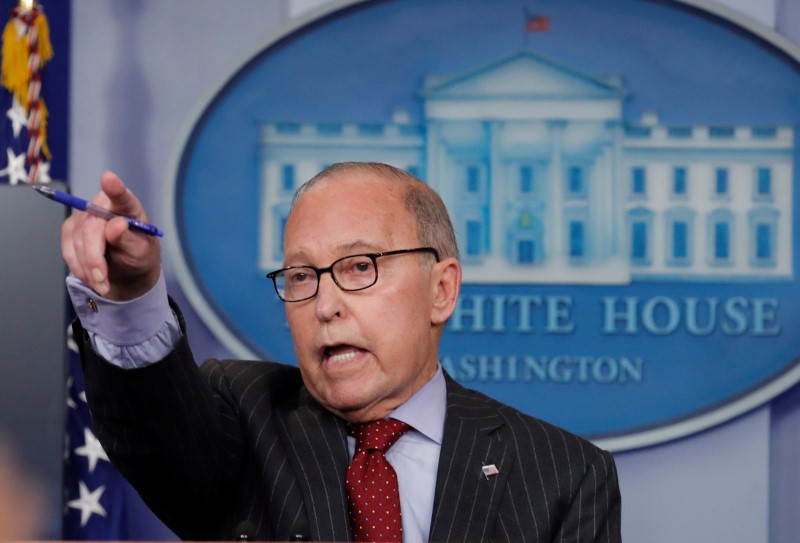 © Reuters. White House economic adviser Kudlow addresses reporters during press briefing at the White House in Washington