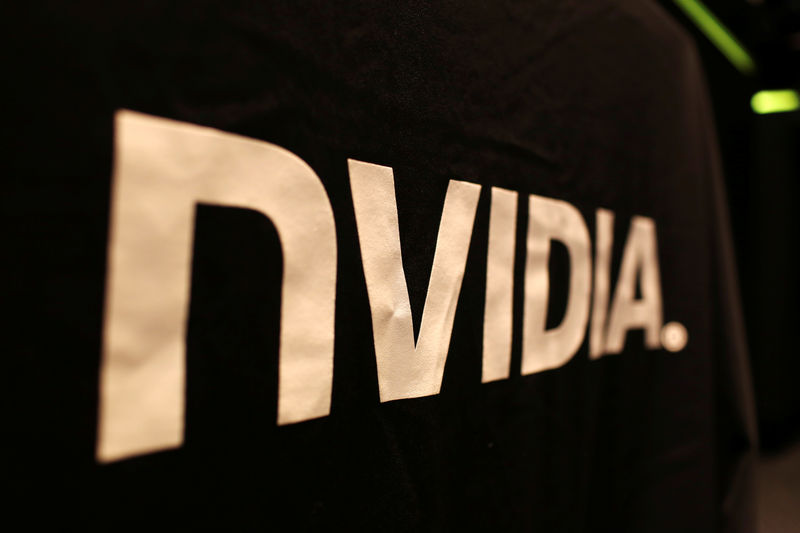 © Reuters. FILE PHOTO: The logo of technology company Nvidia is seen at its headquarters in Santa Clara