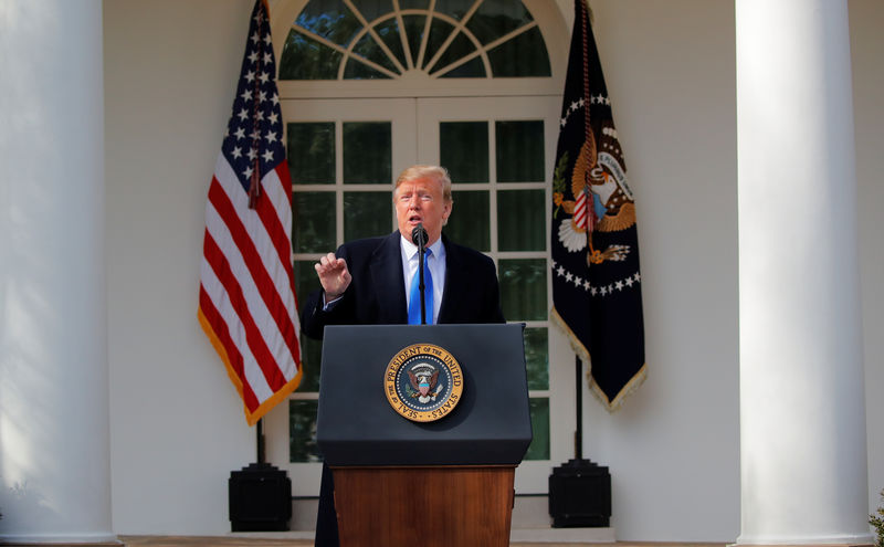 © Reuters. Presidente dos EUA, Donald Trump, faz pronunciamento na Casa Branca