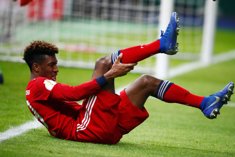 © Reuters. كومان لاعب بايرن جاهز لمباراة ليفربول بعد تبدد مخاوف الإصابة