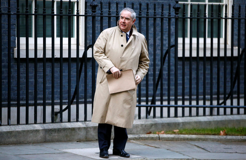 © Reuters. Britain's Attorney General Geoffrey Cox is seen outside Downing Street in London