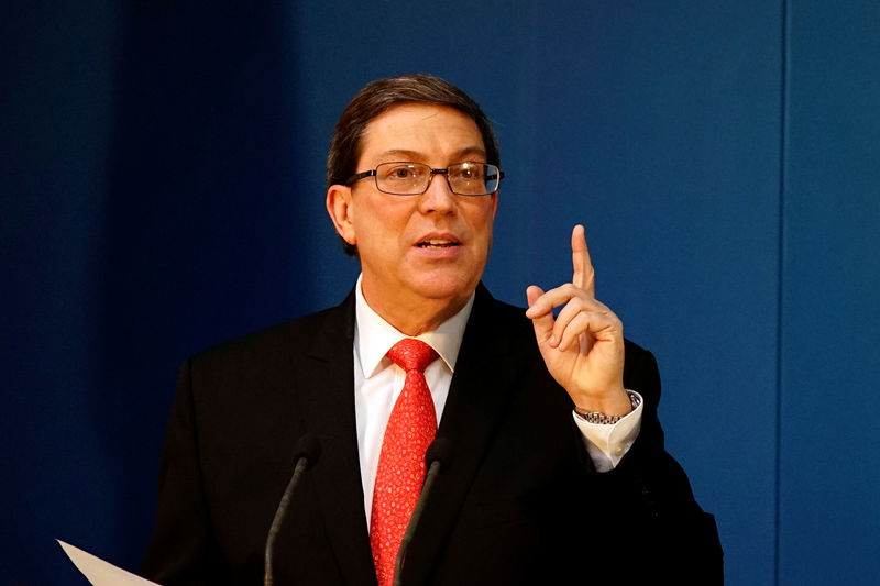 © Reuters. El ministro de Relaciones Exteriores de Cuba, Bruno Rodríguez, habla durante una conferencia de prensa en La Habana