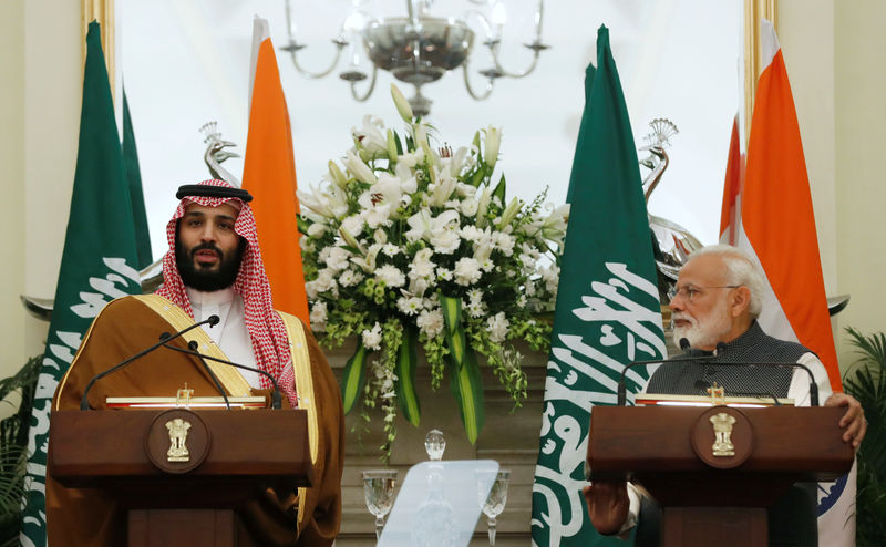 © Reuters. ولي العهد السعودي: الإرهاب مصدر قلق مشترك مع الهند