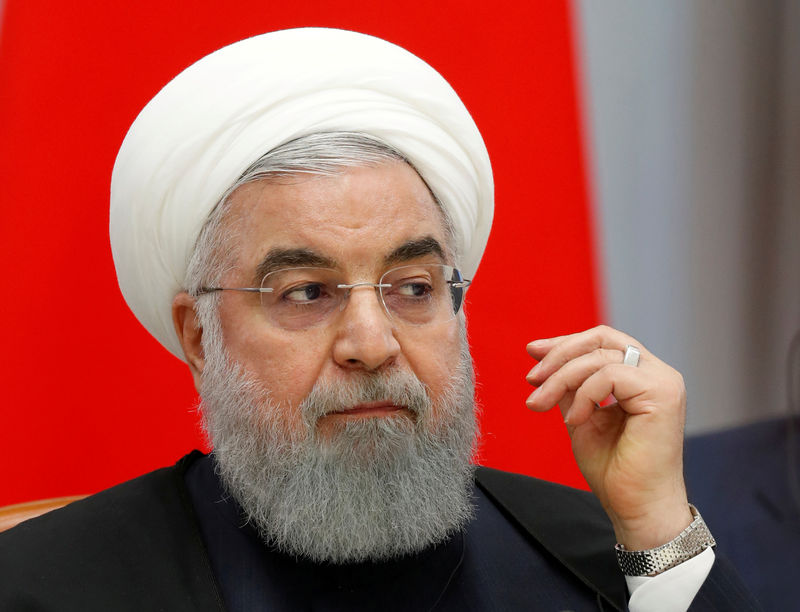 © Reuters. إعلام رسمي: روحاني يقول التوترات مع أمريكا في ذروتها