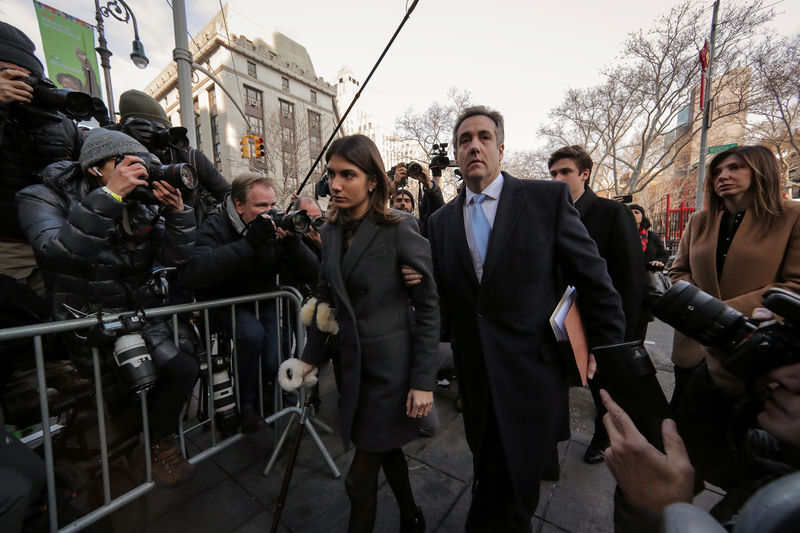 © Reuters. Michael Cohen, U.S. President Donald Trump's former personal attorney, arrives for sentencing at the United States Courthouse in New York
