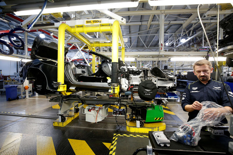 © Reuters. A general view of the Aston Martin production line at their world headquarters in Gaydon