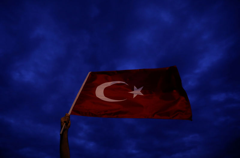 © Reuters. Bandeira da Turquia em Istambul