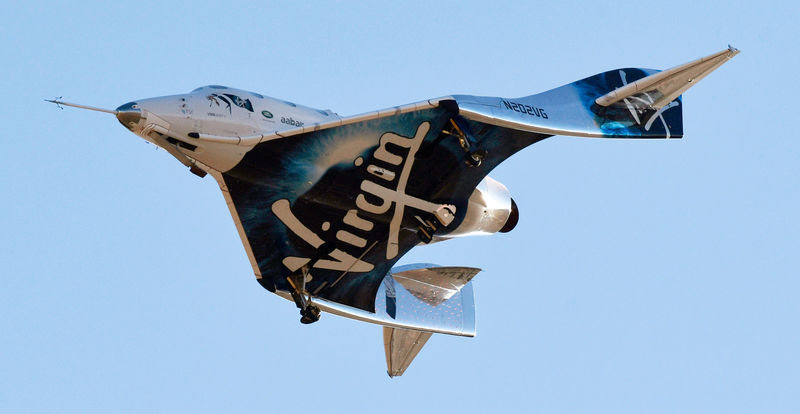 © Reuters. Aeronave SpaceShipTwo em vôo em Mojave, na Califórnia