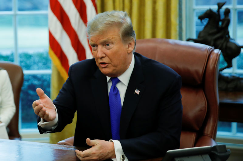 © Reuters. Foto de archivo. El presidente de Estados Unidos, Donald Trump, durante una reunión en la Casa Blanca, Washington