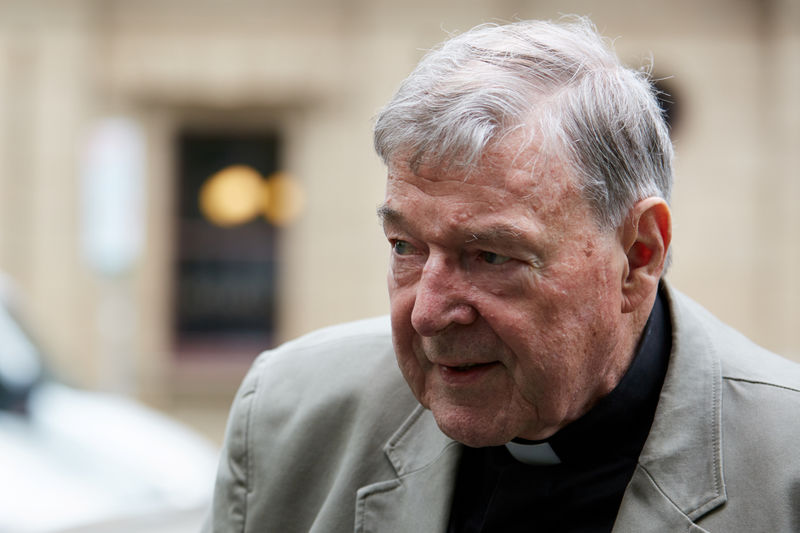 © Reuters. AUSTRALIE: LE CARDINAL PELL JUGÉ COUPABLE DE DÉLITS SEXUELS SUR MINEURS