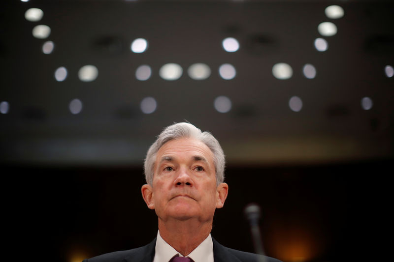 © Reuters. O chair do Federal Reserve, Jerome Powell, durante depoimento ao Senado, em Washington, EUA