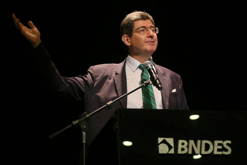 © Reuters. Presidente do BNDES, Joaquim Levy, em cerimônia no Rio de Janeiro