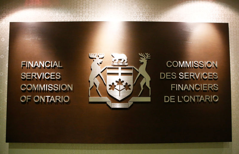 © Reuters. A sign for the Financial Services Commission of Ontario is seen in Toronto
