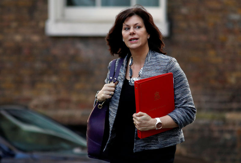 © Reuters. Britain's Minister of State for Energy and Clean Growth Claire Perry is seen outside of Downing Street in London