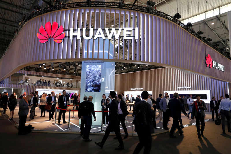 © Reuters. Estande da Huawei no Mobile World Congress em Barcelona