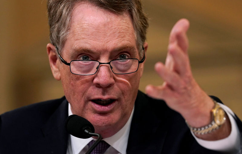 © Reuters. O representante de Comércio dos Estados Unidos, Robert Lighthizer, durante depoimento a comitê do Senado dos EUA, em Washington
