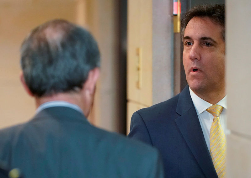 © Reuters. Former Trump personal attorney Cohen arrives to testify before House Intelligence Committee hearing on Capitol Hill in Washington