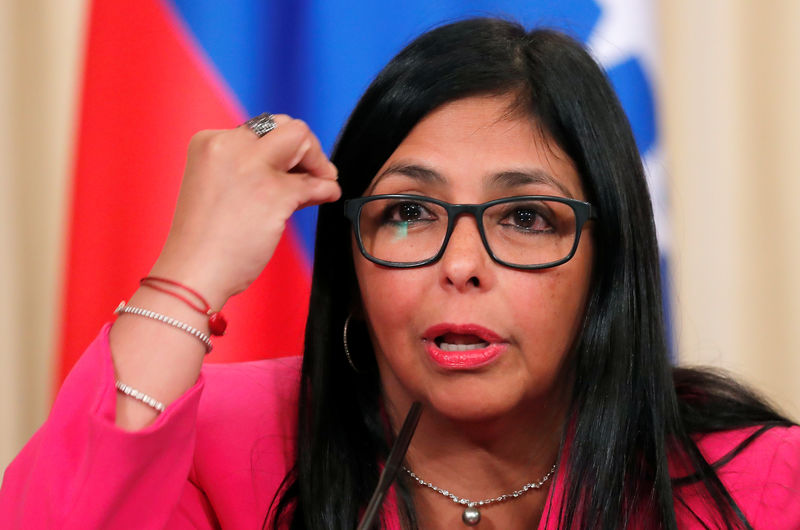 © Reuters. Vice-presidente da Venezuela, Delcy Rodríguez, durante visita a Moscou